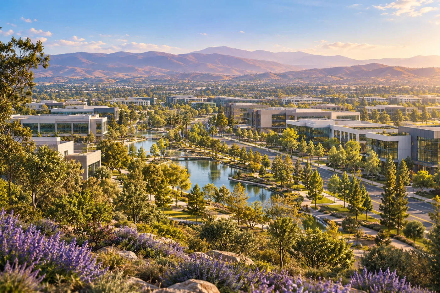 Ilustración inspirada en Irvine, California.