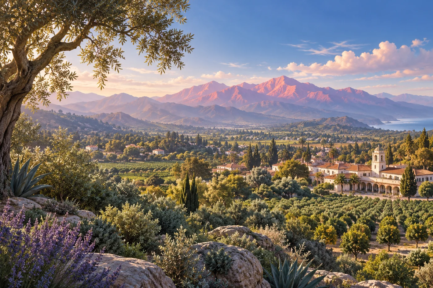 Ilustración inspirada en Ojai, California.