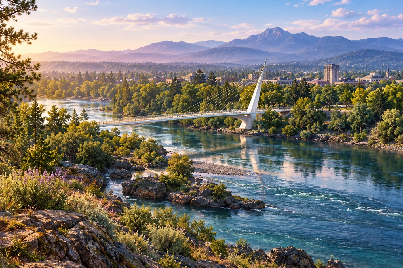 Ilustración inspirada en Redding, California.